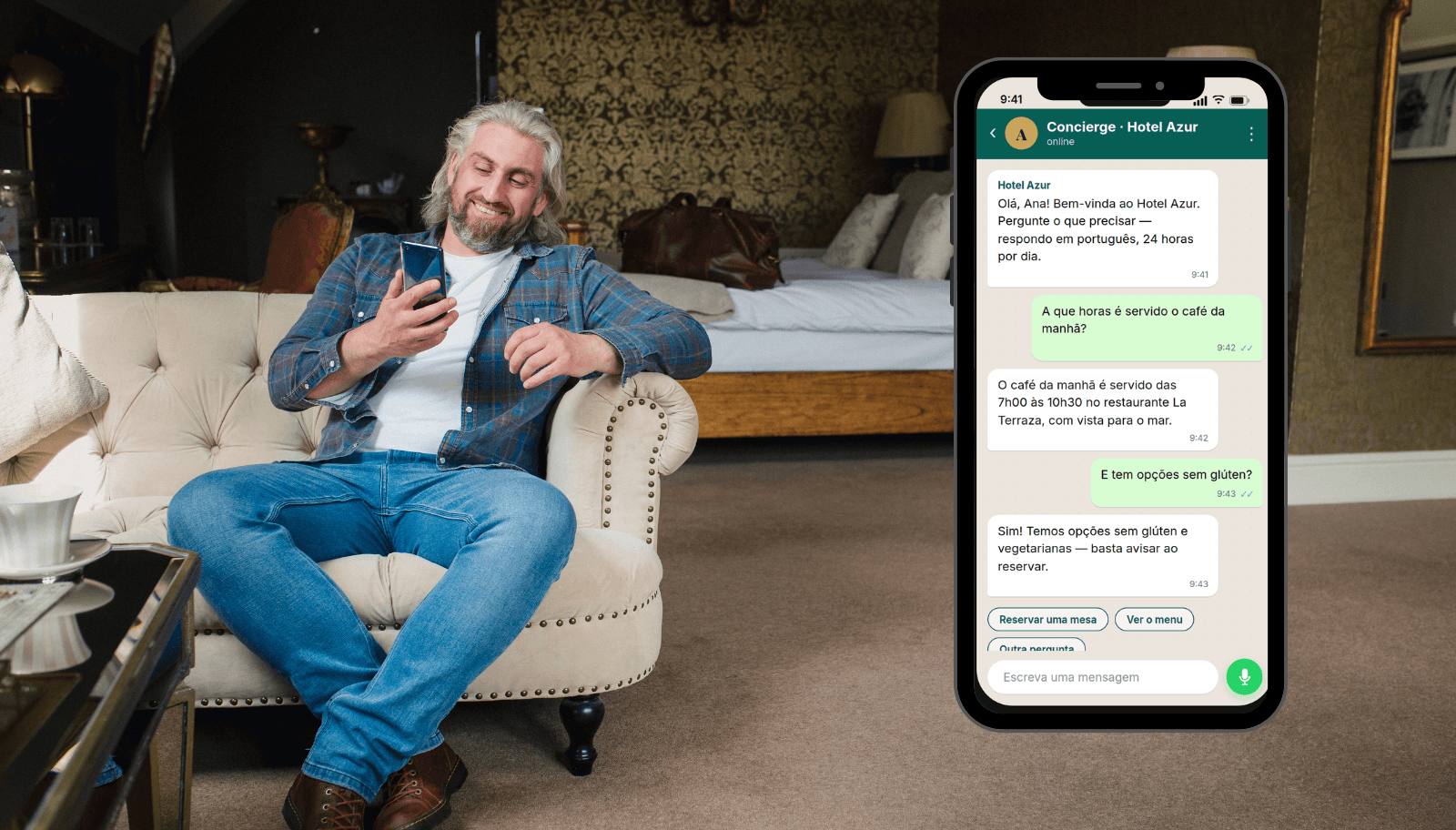 How AI Ambassador handles hotel upselling across guest messaging channels